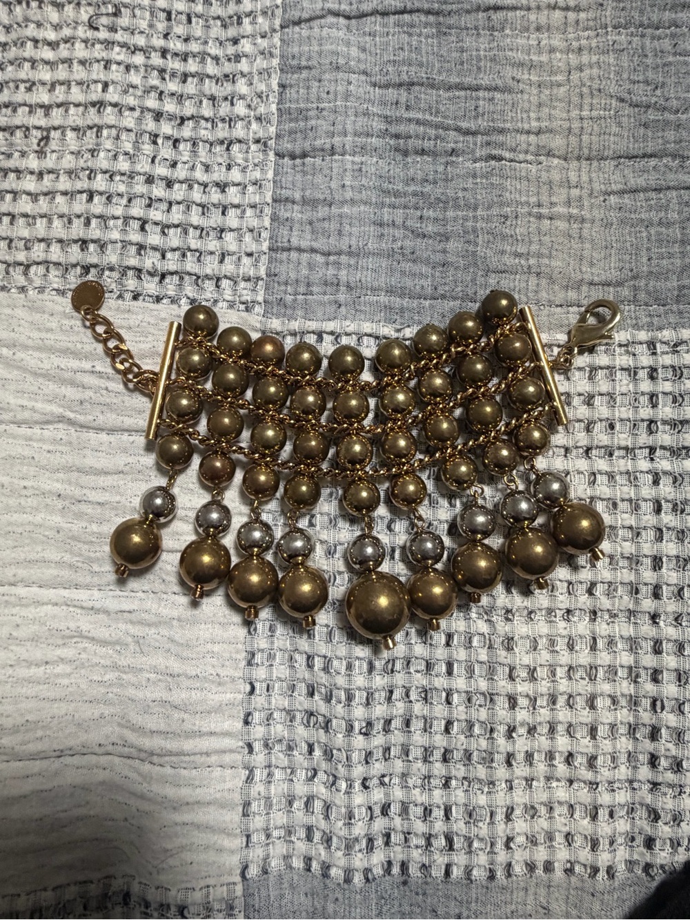 Carolina Herrera Gold-Tone Beaded Fringe Bracelet - Women's Fashion Jewelry